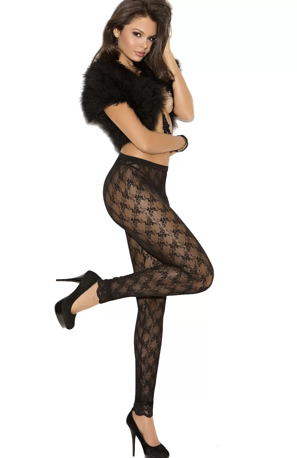Discount Sexylingerieland EM-1764 lace leggings Black