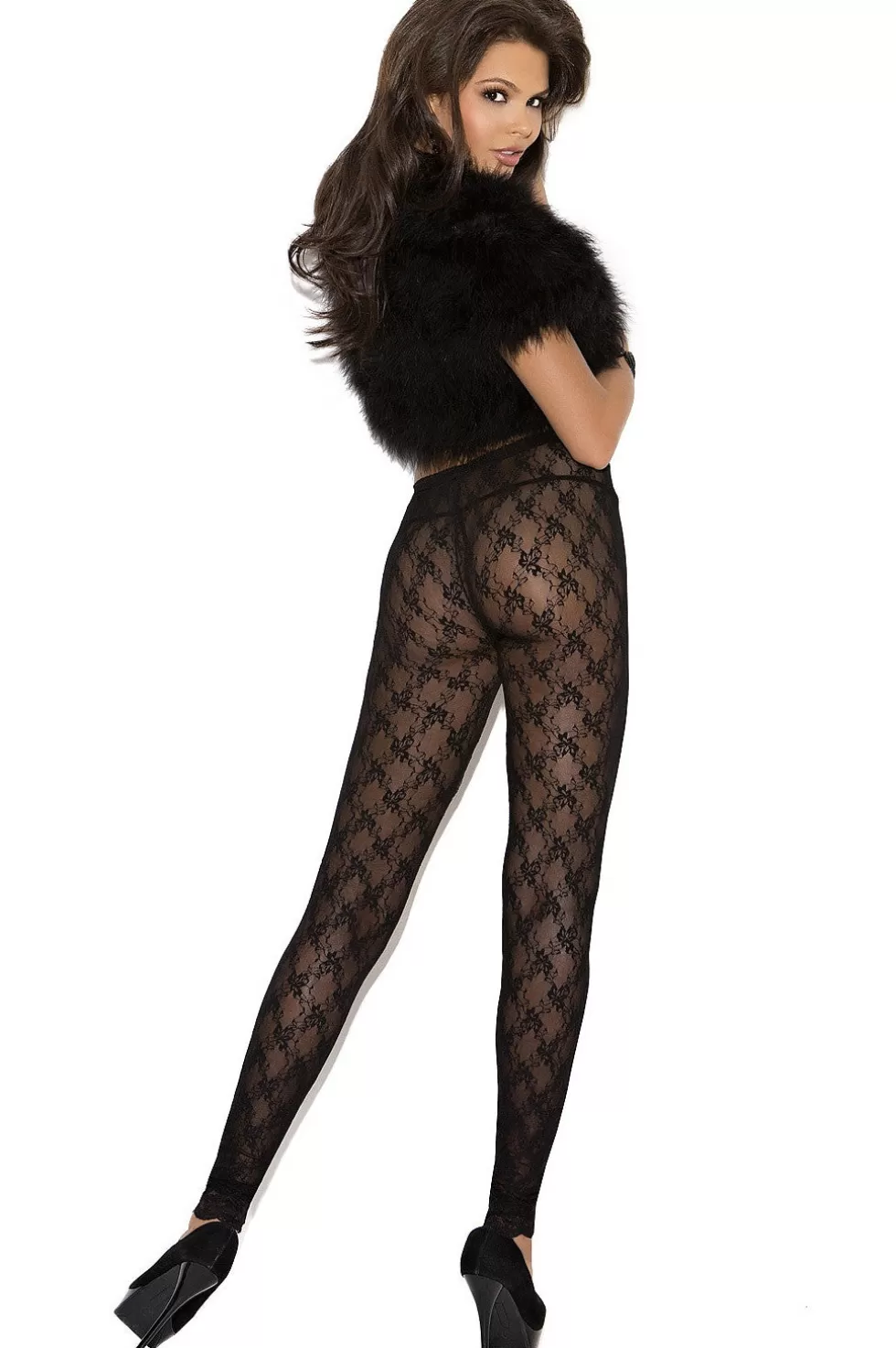 Discount Sexylingerieland EM-1764 lace leggings Black
