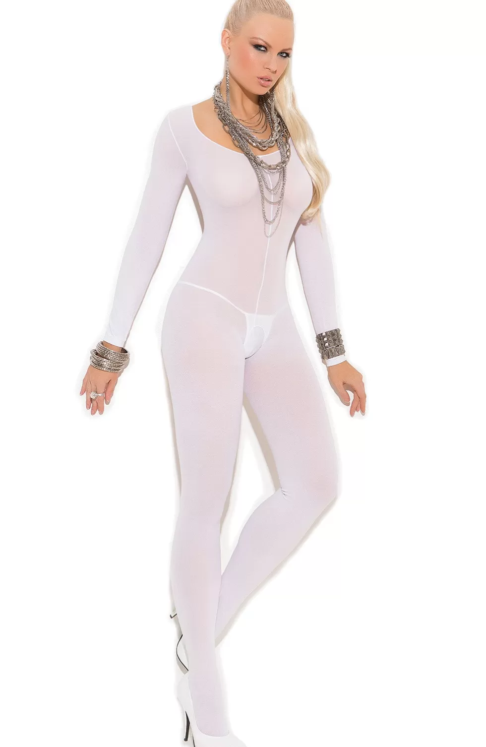 Shop Sexylingerieland EM-1606 Bridal bodystocking White