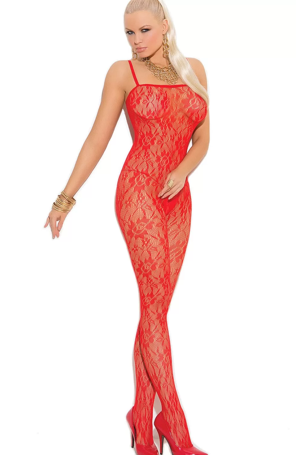 Sale Sexylingerieland EM-1610 rose bodystocking Red