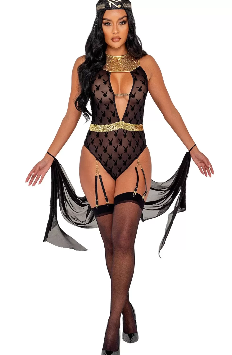 Discount Sexylingerieland Playboy Egyptian Queen costume Black/Gold