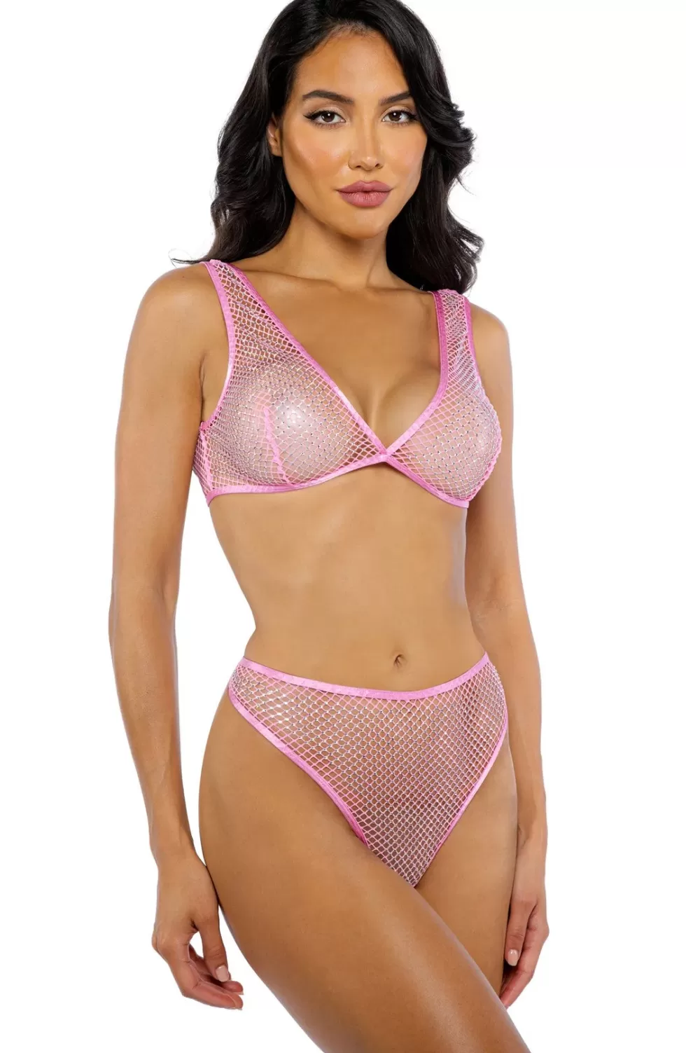 Cheap Sexylingerieland Think Rhinestone Set Pink